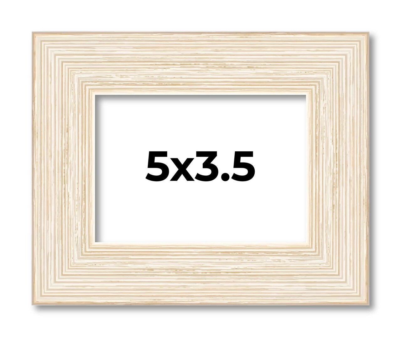 5x3.5 Wide Barnwood Picture Frame with UV-Resistant Acrylic & Acid Free Backing, Available in 6 Paint Finishes - Grey, Brown, White, and Black